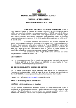PODER JUDICIÁRIO - Tribunal de Justiça do Estado de Alagoas