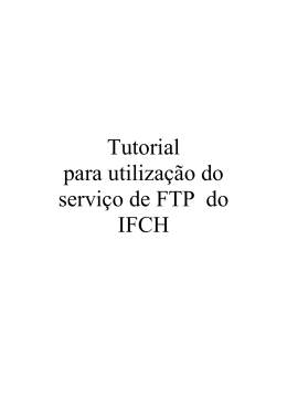 Utilização do Serviço de FTP do IFCH