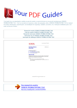 workcentre 7242 - Instru&ccedil;&otilde;es de utiliza&ccedil;&atilde;o