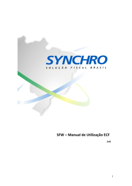 SFW &ndash; Manual de Utiliza&ccedil;&atilde;o ECF - Produtos