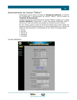 Gerenciamento da Central @Office&trade;