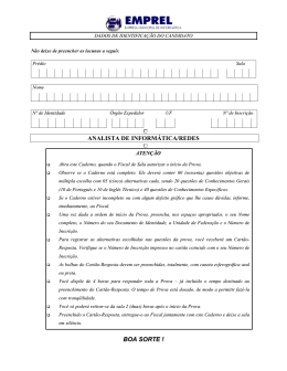 ANALISTA DE INFORM&Aacute;TICA/REDES BOA SORTE !