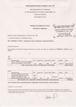 LEMOS TRANSPORTADORA E COMERCIO LTDA