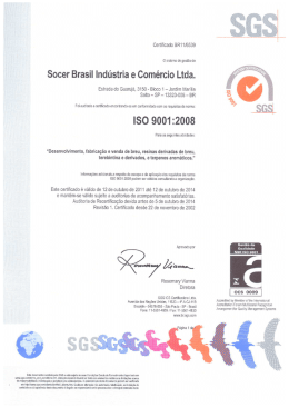 Socer Brasil Indústria e Comércio Ltda.