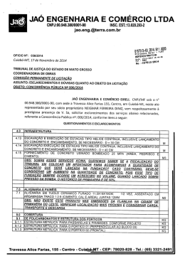 Jaä JAÓ ENGENHARIA E cOMÉRcIO LTDA