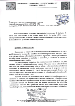 í CABOCLINHO CONSTRUÇÕES E COMERCIO LTDA EPP CNPJ