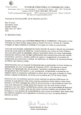 U`MPU- Dﬂﬂﬂfloﬂi PATMAR INDUSTRIA E COMERCIO LTDA