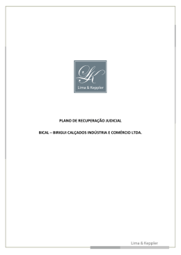 PLANO DE RECUPERA&Ccedil;&Atilde;O JUDICIAL BICAL