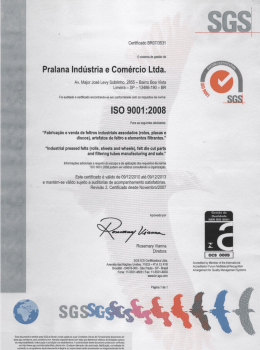 Pralana Ind&uacute;stria e Com&eacute;rcio Ltda. - Pralana