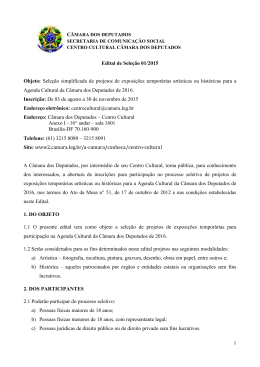 Edital 2015/2016 - C&acirc;mara dos Deputados