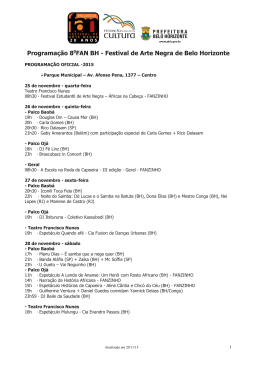 Programa&ccedil;&atilde;o 8oFAN BH - Festival de Arte Negra 2015