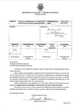 MUNICÍPIO DA NAZARÉ - CÂMARA MUNICIPAL Gabinete Jurídico