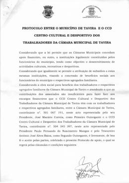 protocolo entre o município de tavira e o ccd centro cultural e
