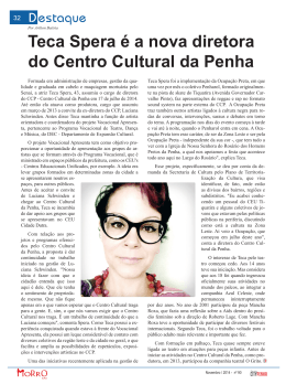 Teca Spera é a nova diretora do Centro Cultural da