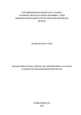 espa&ccedil;os p&uacute;blicos para a pr&aacute;tica de atividade f&iacute;sica