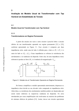 3 Avalia&ccedil;&atilde;o do Modelo Usual de Transformador com Tap