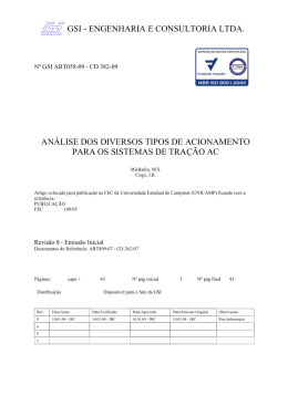 An&aacute;lise dos Diversos Tipos de Acionamento para os Sistemas de