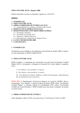 SPED CONT&Aacute;BIL (ECD) - Registro J800 Mat&eacute;ria atualizada com