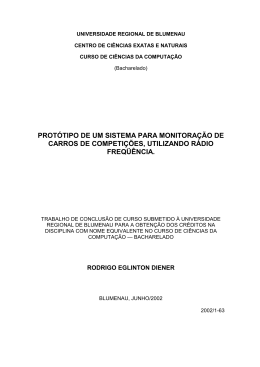 PROT&Oacute;TIPO DE UM SISTEMA PARA MONITORA&Ccedil;&Atilde;O DE
