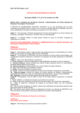 Estatuto do Servidor do CEETEPS
