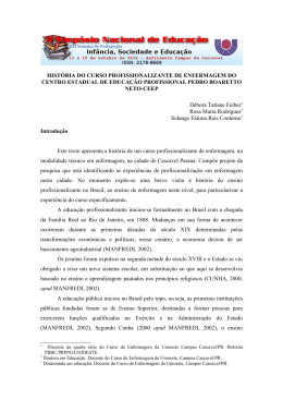 HIST&Oacute;RIA DO CURSO PROFISSIONALIZANTE DE