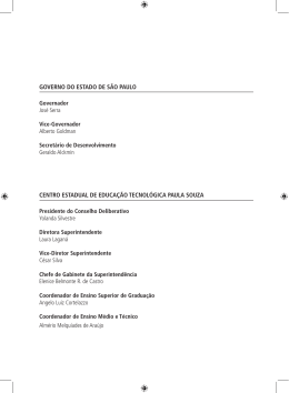 GOVERNO DO ESTADO DE S&Atilde;O PAULO CENTRO ESTADUAL DE