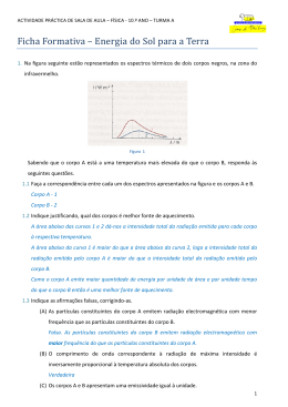 Ficha Formativa &ndash; Energia do Sol para a Terra