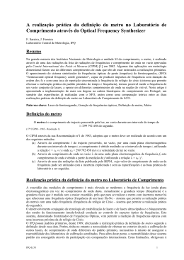 A realiza&ccedil;&atilde;o pr&aacute;tica da defini&ccedil;&atilde;o do metro no Laborat&oacute;rio
