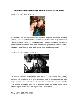 Filmes que abordam o confronto do homem com a morte: