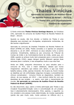 O Ponto entrevista Thales Vinícius Santiago Bezerra, de Fortaleza