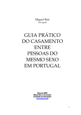 guia pr&aacute;tico do casamento entre pessoas do mesmo sexo em portugal