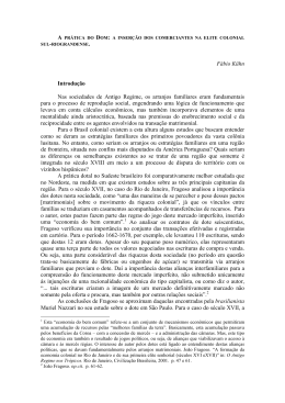 A PR&Aacute;TICA DO DOM: FAM&Iacute;LIA, DOTE E SUCESS&Atilde;O NA