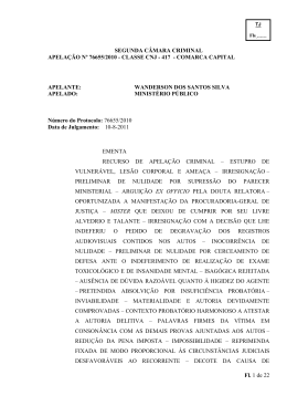SEGUNDA C&Acirc;MARA CRIMINAL APELA&Ccedil;&Atilde;O N&ordm; 76655/2010