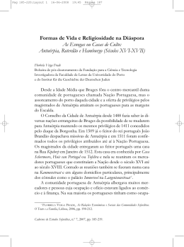 Formas de Vida e Religiosidade na Di&aacute;spora As Esnogas ou Casas