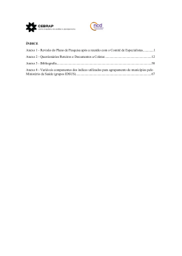 &Iacute;NDICE Anexo 1 - Revis&atilde;o do Plano de Pesquisa ap&oacute;s a