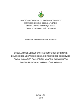escolaridade versus conhecimento dos direitos e deveres