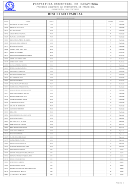 resultado parcial - Sr Concursos e Pesquisas Ltda