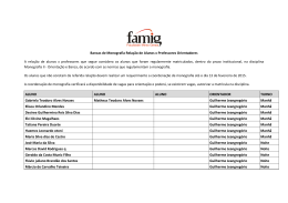 Bancas de Monografia Relação de Alunos x Professores