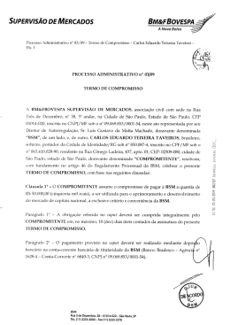 Termo de Compromisso do Sr. Carlos Eduardo Teixeira
