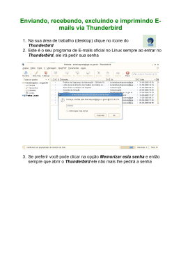 Enviando, recebendo, excluindo e imprimindo E- mails