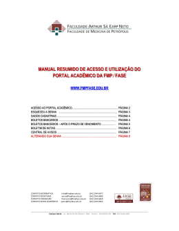 manual resumido de acesso e utilização do portal acadëmico