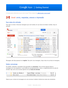 Gmail: envio, respostas, anexos e impress&atilde;o
