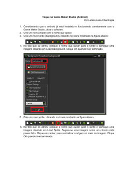 Toque no Game Maker Studio (Android) Por Let&iacute;cia Lana