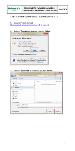 PROCEDIMENTO PARA ADEQUA&Ccedil;&Atilde;O DOS COMPUTADORES &Agrave;