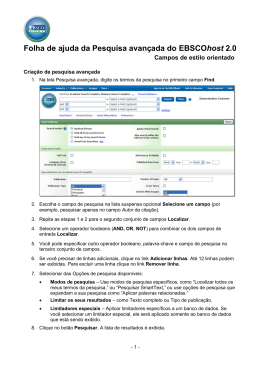 Folha de ajuda da Pesquisa avançada do EBSCOhost 2.0