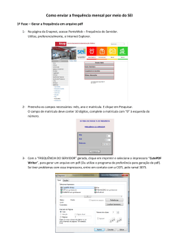 Tutorial para envio de frequ&ecirc;ncia mensal de servidores via Sei