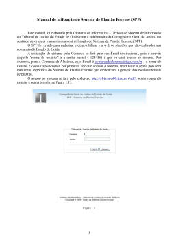 Manual SPF - Tribunal de Justiça do Estado de Goiás