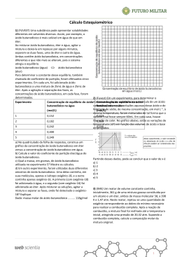 Exerc&iacute;cios C&aacute;lculo Estequiom&eacute;trico