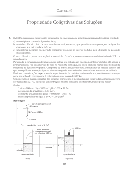 Propriedade Coligativas das Solu&ccedil;&otilde;es