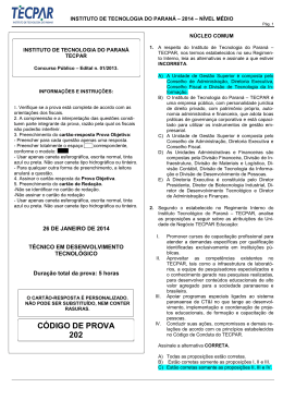 202 - T&Eacute;CNICO EM DESENVOLVIMENTO TECNOL&Oacute;GICO